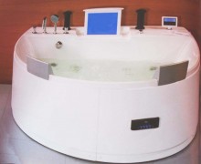 Massage Bathtub with 15" Luxury Lifting TV