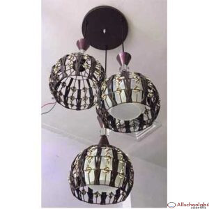Curved ball pendant light 3-in-1