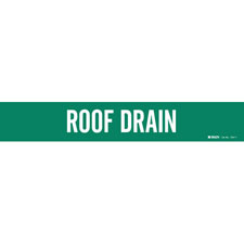 Brady ROOF DRAIN Pipe Marker|Buy Online