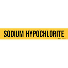 Brady SODIUM HYPOCHLORITE Pipe Marker|Buy Online
