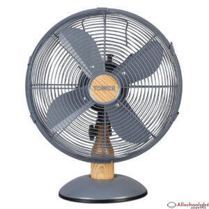 Tower Scandi 12 Inch Metal Desk Fan Grey