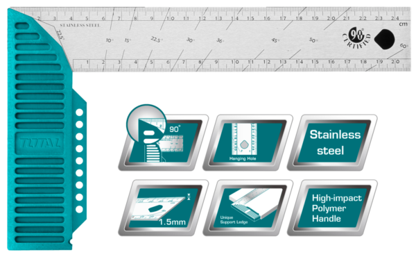 Total TMT61126 Angle Square Measure 12"