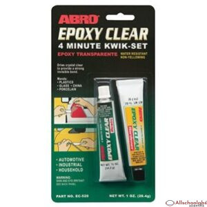 Abro Epoxy Clear 4 Minute Kwik-Set Automotive Grade