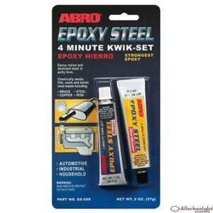 Abro Epoxy Steel 4 Minute Kwik-Set Automotive Grade