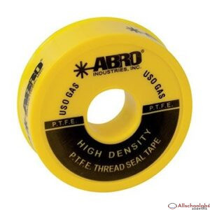 Abro PTFE Thread Seal Tape Light Yellow For Gas Pipes