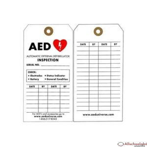AED Inspection Tag, 5 Pack