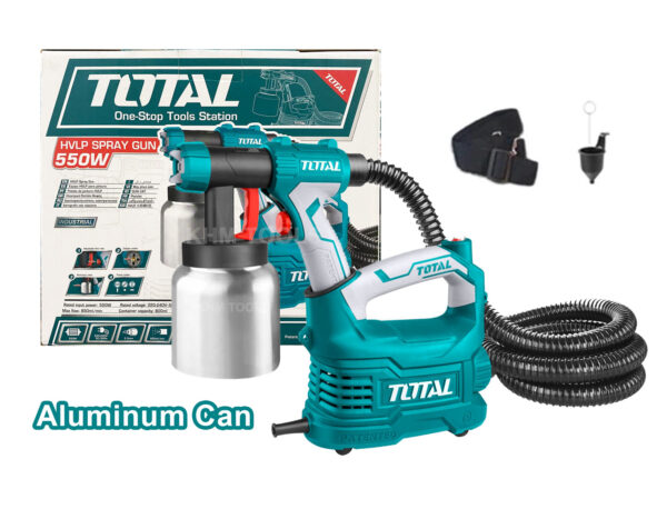 Total TT5006-2 Electric HVLP Paint Spray Gun (Aluminum Can) 550W
