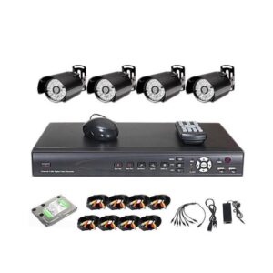 Anspo 4 Channels CCTV Combo Kit Security Recording System