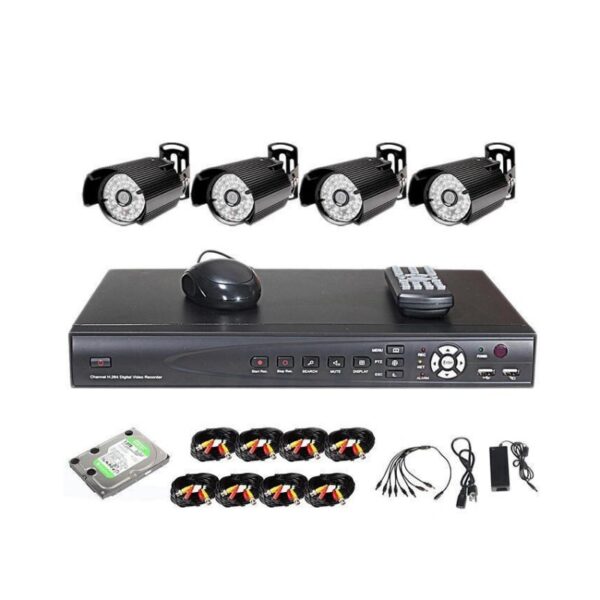 Anspo 4 Channels CCTV Combo Kit Security Recording System