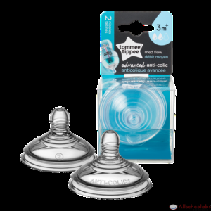 Tommee Tippee Advanced Anti-Colic 2pk Teat Medlow 3m+