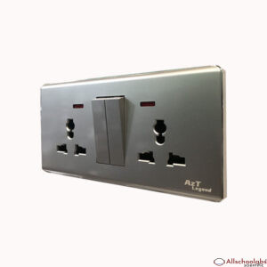 AzT Legend 13A Double Socket Switch (SILVER)