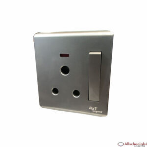 AzT Legend 15A Socket Switch Single (Silver)