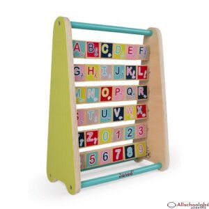 Janod Baby Forest ABC Abacus Toy – French Version (Wood)