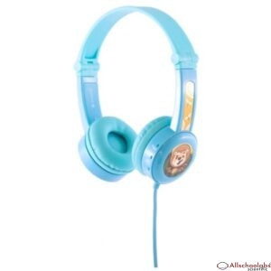 BuddyPhones Travel Foldable With 3 Step Volume Setting- Blue
