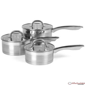 Salter Timeless Collection Stainless Steel 3 Piece Saucepan Set