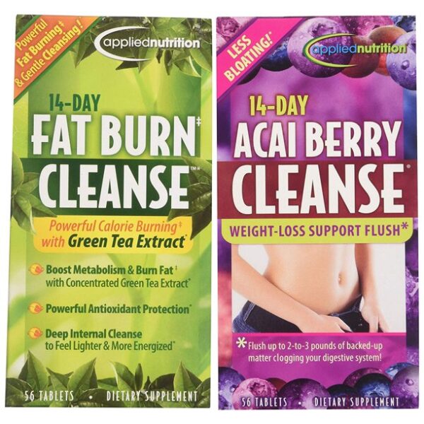 Applied Nutrition 14-Day Acai Berry Cleanse + 14-Day Fat Burn Cleanse - request current price on allschoolabs.com