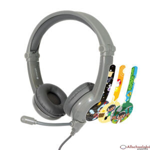 Buddyphones Galaxy Plus Foldable Headphone With Mic – Grey Matt