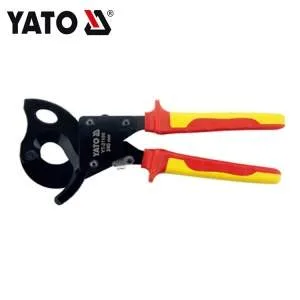 YATO YT-21180 1000V INJECTION INSULATED RATCHET CABLE CUTTING PLIERS