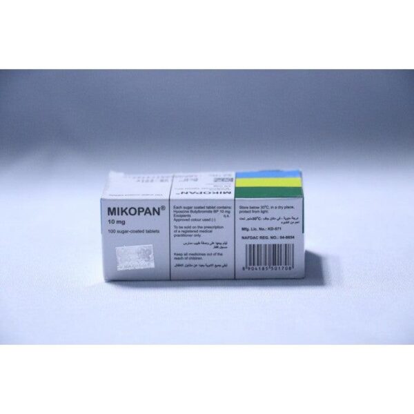 Mikopan (Hyoscine 10mg) - request current price on allschoolabs.com