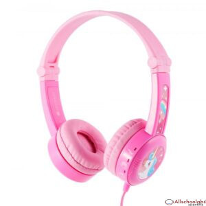 BuddyPhones Travel Foldable With 3 Step Volume Setting- Pink