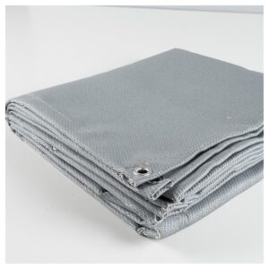 Silicone coated fiberglass fabric fire blanket