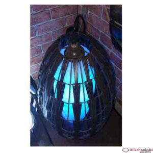 Spherical caged pendant light