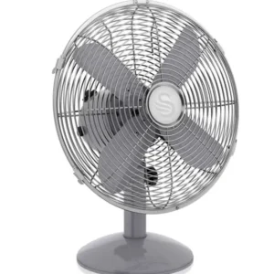 Swan Retro 12 Inch Desk Fan  Grey