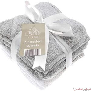 ELLI & Raff 2pk Baby Towels-GREY