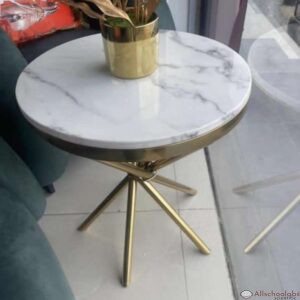 Goldern side marble table