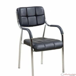 Steel Black visitors chair with Arms