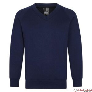 Atlantic Hall VNeck Jumper-Navy