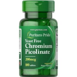 Puritan’s Pride Chromium Picolinate 200 mcg Yeast Free 100 Tablet