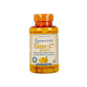 Puritan’s Pride Ester C Plus D3 60 Tablets