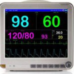 ICU Multi-Parameter Monitor (15-inch touch screen NIBP, SPO2, PR, Temp, ECG and HR, optional x2 IBP, EtCO2 & printer)