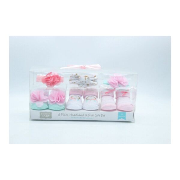 Hudson Baby 6 Pieces Head Band  and Socks