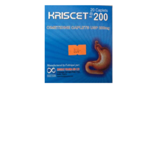 Kriscet 200 Cimetidine Caplets USP 200mg 20 Caplets