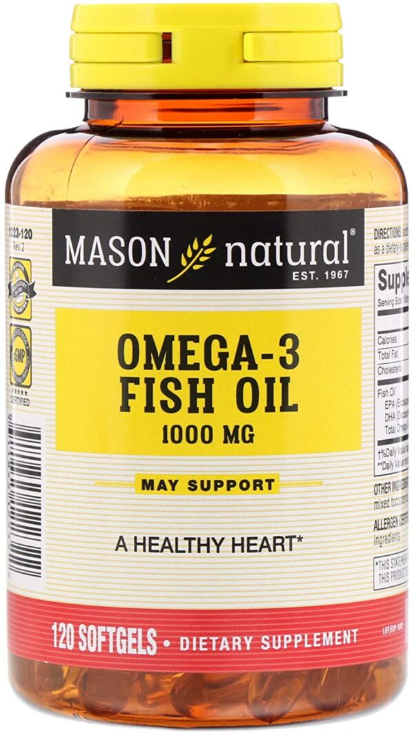 MASON OMEGA3 FISHOIL 1000MG*120S/GELS