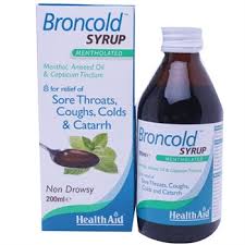 H/AID BRONCOLD N/D MENTH SYR 200ML