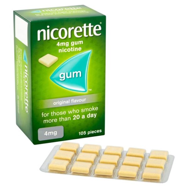 NICORETTE GUM ORIGINAL 4MG