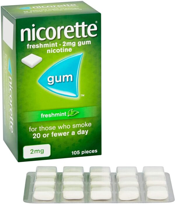 NICORETTE FRESHMINT 2MG GUM*105