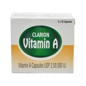Clarion Vitamin A 2,00,000 IU 30 Capsules