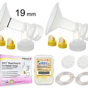 Maymom Breast Pump Kit for Medela Pump in Style Advanced Breast Pumps (19mm)