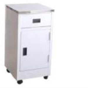 Bedside Locker (1 drawer, a storage compartment with a door & towel rail, Stainless Steel Top)