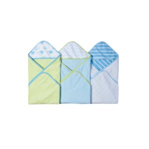 3pcs Carters Hooded Towel Blue