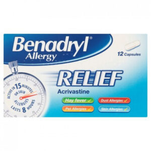 Benadryl Allergy Relief- 12 Capsules