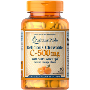 Puritan’s Pride Chewable Vitamin C 500mg 90 Tablets