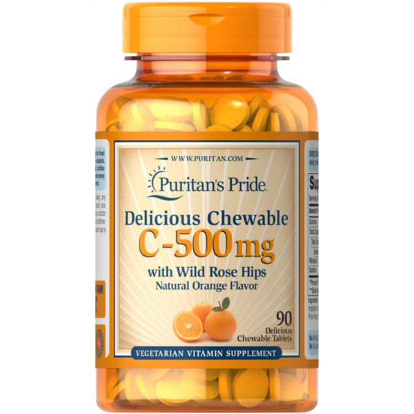 Puritan’s Pride Chewable Vitamin C 500mg 90 Tablets