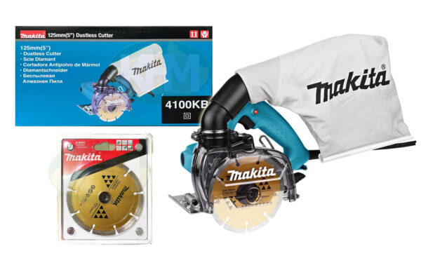 Makita 4100KB Concrete Cutter with Dust Extraction 5" 1,400W (Dustless Cutter)