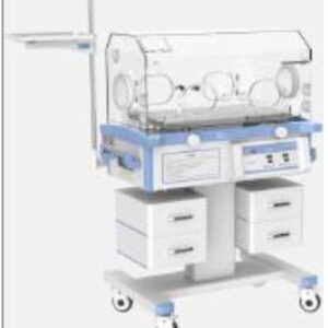 Infant incubator (temperature deviation adjusts automatically; RS232 Humidity is adjustable continuously; Oxygen inlet Control modes: Air mode and skin mode)
