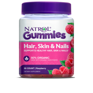 Natrol Gummies Hair, Skin & Nails Raspberry 90 count